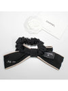 Logo Ribbon Silk Scrunch Hairband Black - CHANEL - BALAAN 6