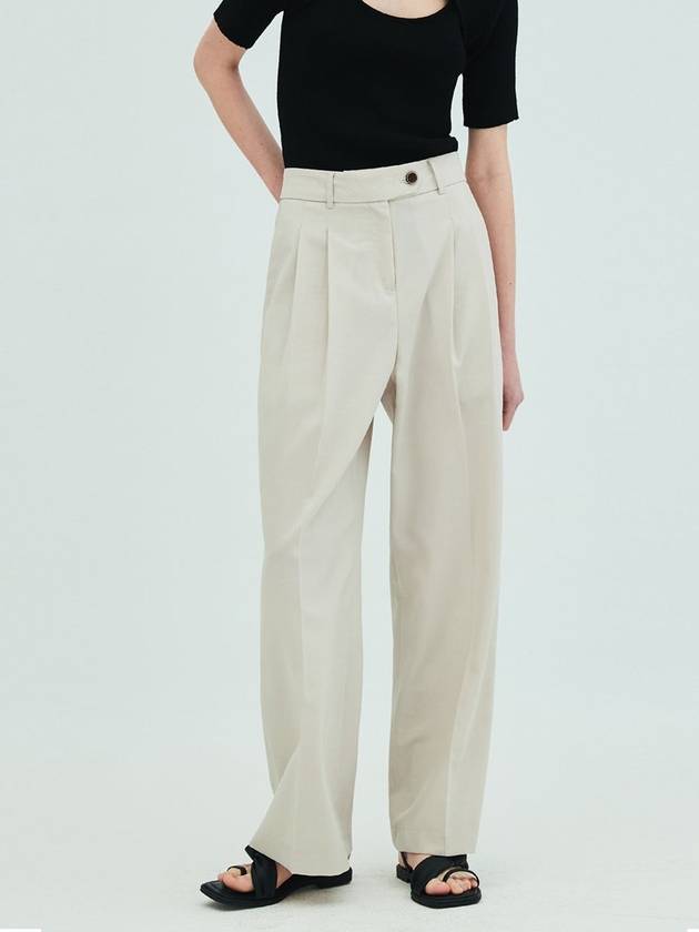 Summer two tuck wide pantsBeige - OPENING SUNSHINE - BALAAN 3