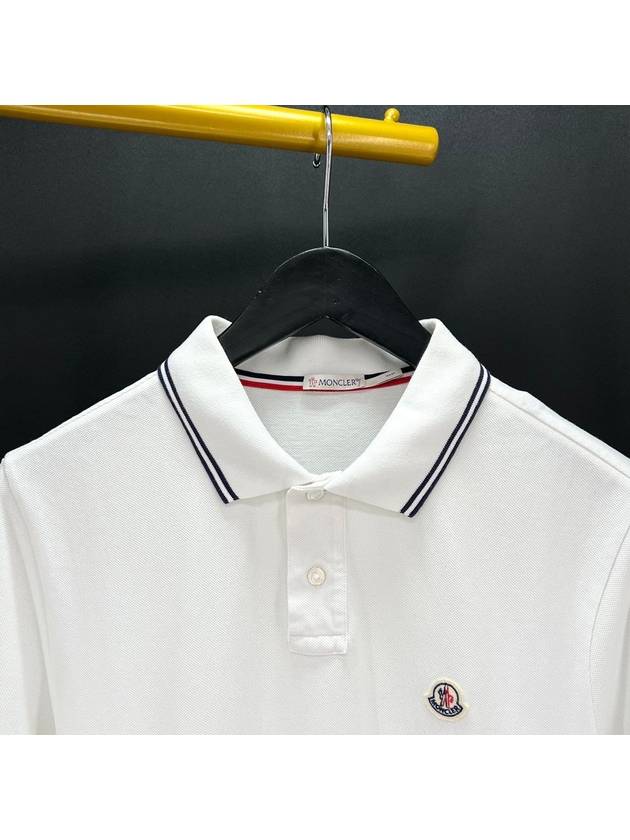 Short sleeve collared t shirt white L size - MONCLER - BALAAN 4