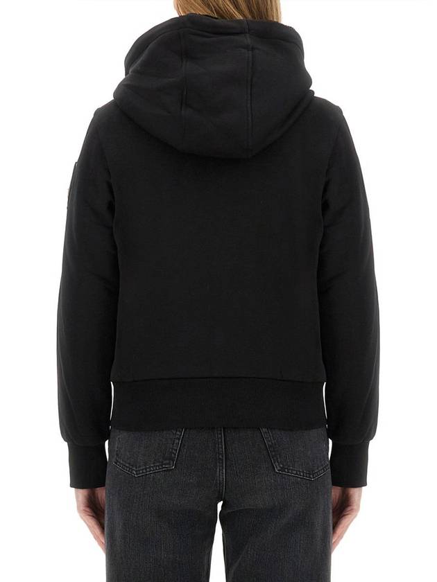 Classic Bunny Zip Up Hoodie Black - MOOSE KNUCKLES - BALAAN 8