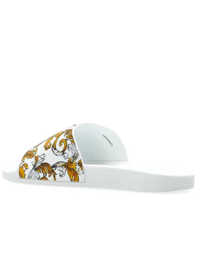 Versace Jeans Couture Rubber Slides With Print, Men's, White - VERSACE - BALAAN 5