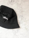 Embroidered Logo Stock Bucket Hat Black - STUSSY - BALAAN 8