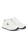 Prax 01 Re-Nylon Brushed Leather Low-Top Sneakers White - PRADA - BALAAN 2