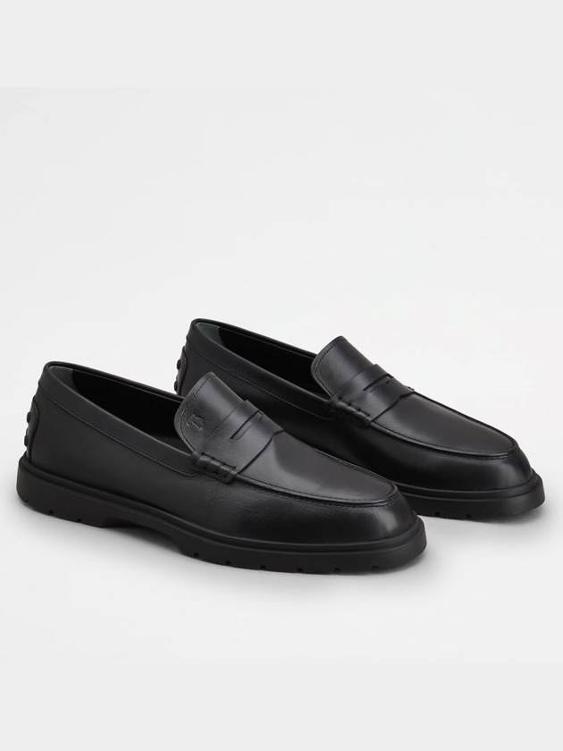 Men's Leather Penny Loafers Black - TOD'S - BALAAN 2