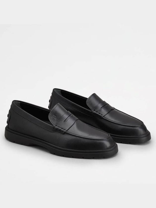Men's Leather Penny Loafer Black - TOD'S - BALAAN 2