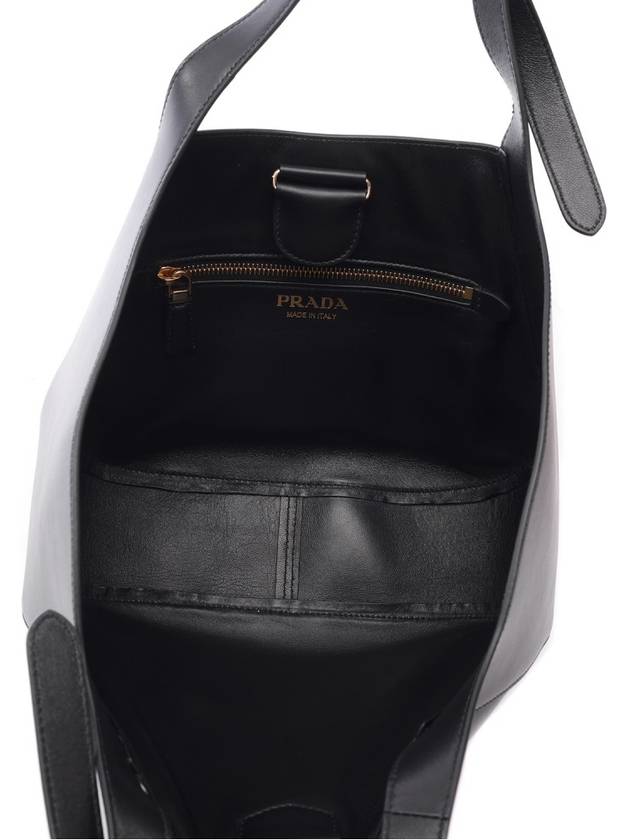 Enamel Triangle Medium Logo Belt Hand Shoulder Bag Black - PRADA - BALAAN 7