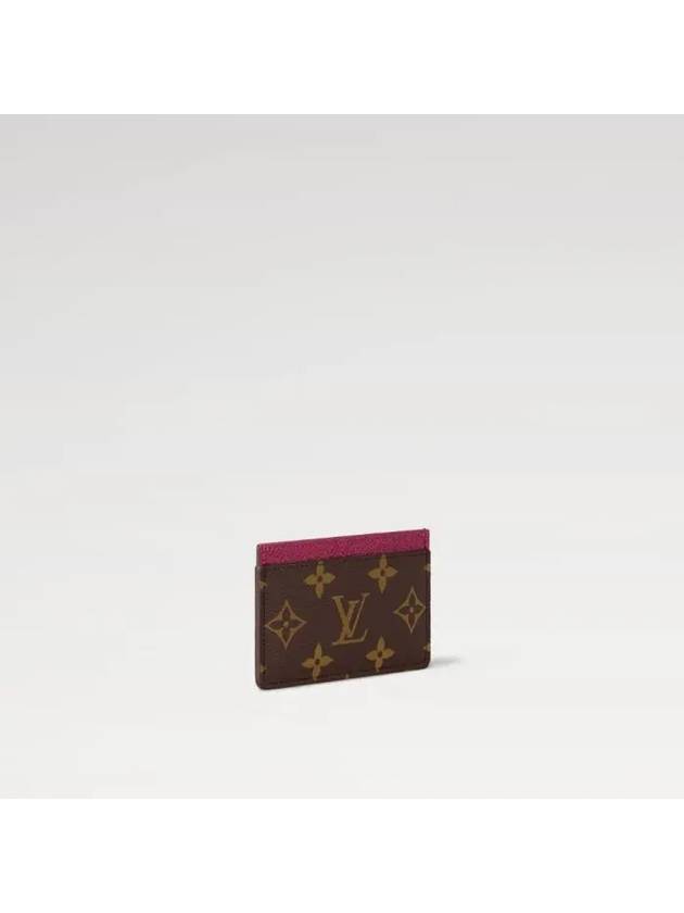 Monogram Card Wallet Brown Fuchsia - LOUIS VUITTON - BALAAN 4