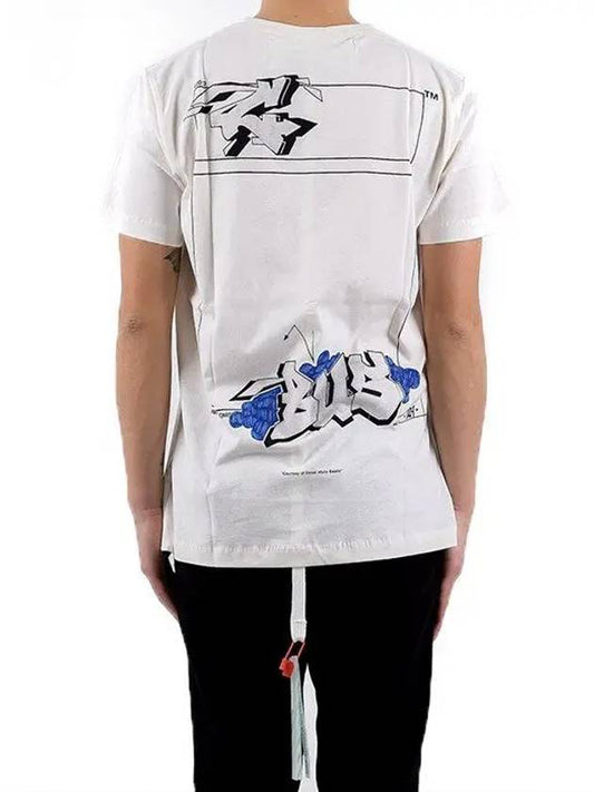 Men's Dondibus Printing Short Sleeve T-Shirt - OFF WHITE - BALAAN 2