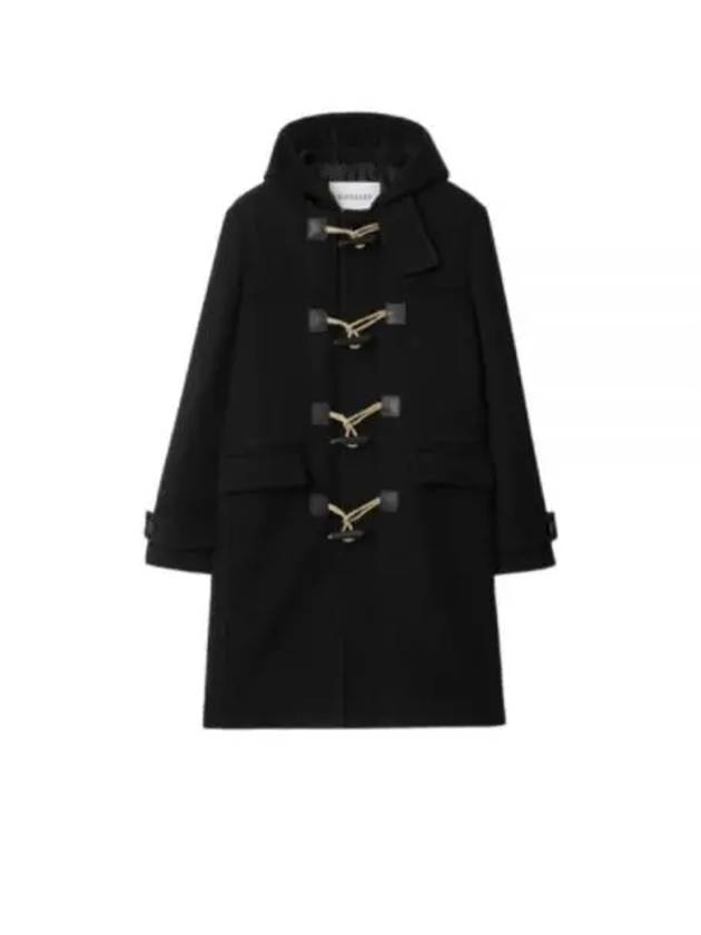 Wool Duffel Coat Black - BURBERRY - BALAAN 2