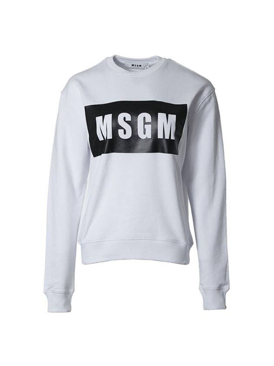 Box Logo Sweatshirt White - MSGM - BALAAN.