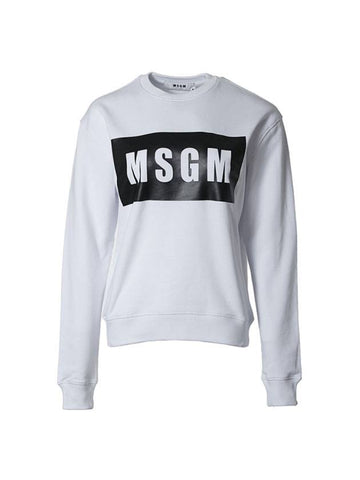 Box Logo Print Sweatshirt White - MSGM - BALAAN 1