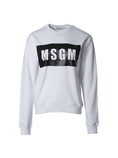 Box Logo Print Sweatshirt White - MSGM - BALAAN 1