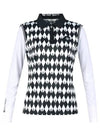 Women s Rabbit Argyle Layered Long Sleeve Golf Shirt BMU4M606W - LUX GOLF - BALAAN 1