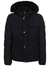 Logo Patch Down Jacket Black - MOOSE KNUCKLES - BALAAN 1