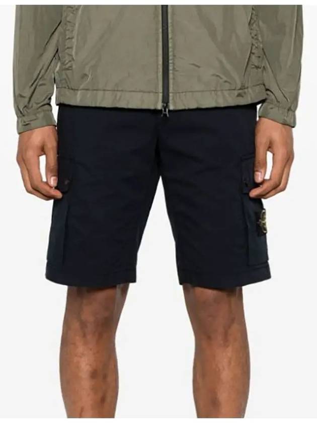 Wappen Cargo Bermuda Shorts Navy - STONE ISLAND - BALAAN 3