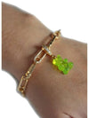 22FW Bear Cubic Pendant Lime NOSTALGIABEAR PAVE LIME - CRYSTAL HAZE - BALAAN 3