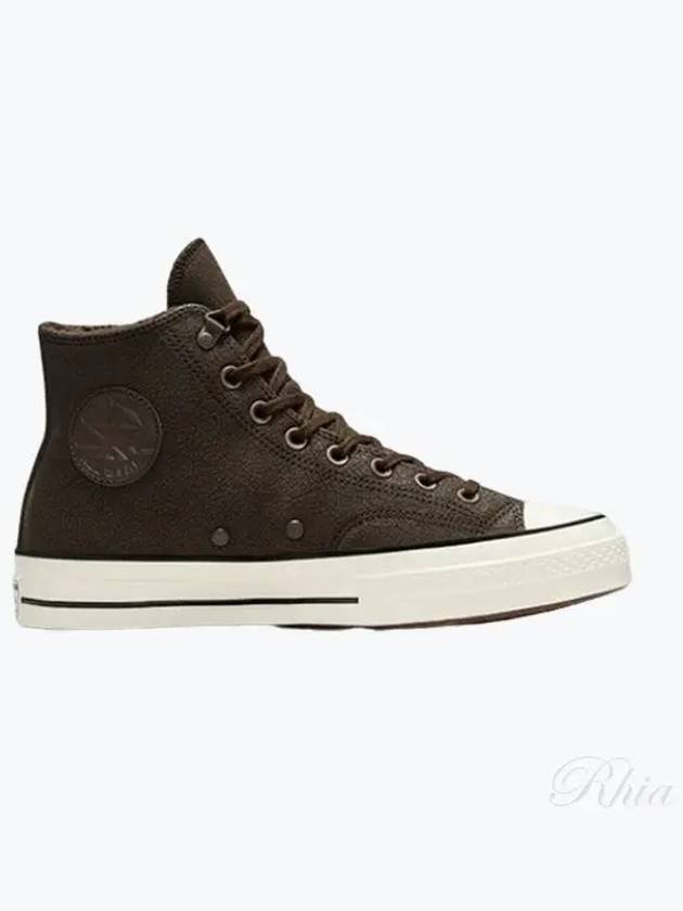 Chuck 70 Distressed Leather High Top Sneakers Fresh Brew - CONVERSE - BALAAN 2