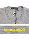 Monkey Illustration Short Sleeve T-Shirt Grey - DSQUARED2 - BALAAN 5