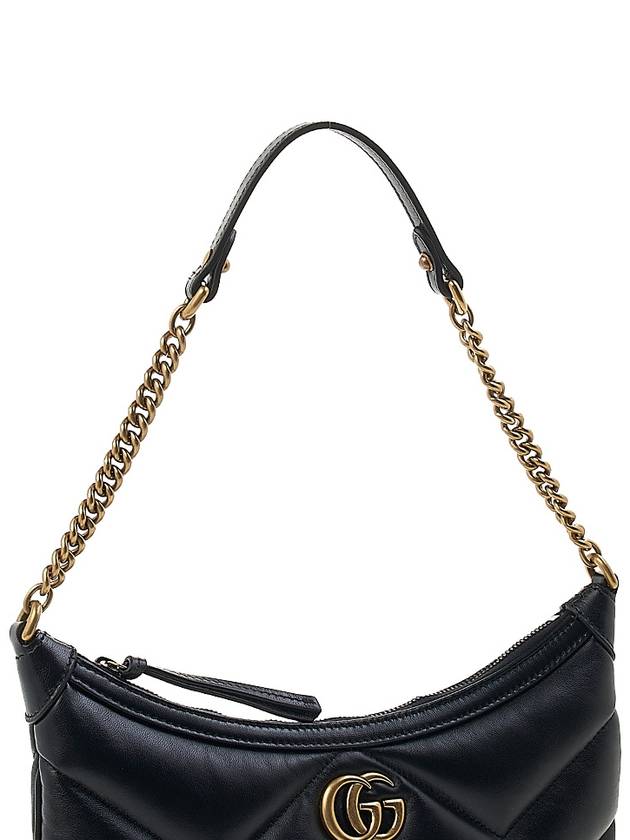 Marmont Small Leather Shoulder Bag Black - GUCCI - BALAAN 8