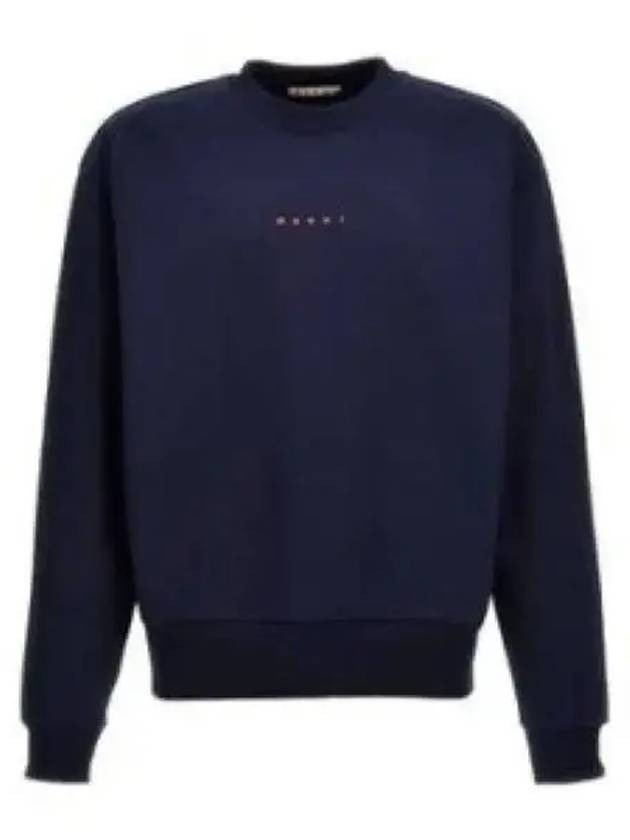 Mini Logo Organic Cotton Sweatshirt Navy - MARNI - BALAAN 2