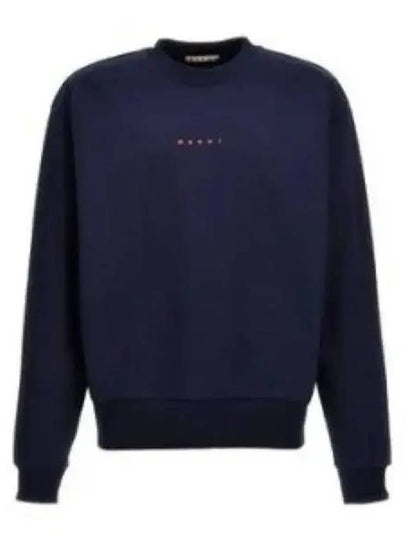 Mini Logo Organic Cotton Sweatshirt Navy - MARNI - BALAAN 2