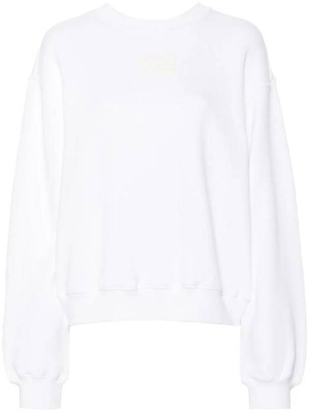 Alexander Wang Puff Logo Structure Terry Sweatshirt White - ALEXANDER WANG - BALAAN 1