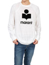 Kieffer Logo Print Linen Long Sleeve T-Shirt White - ISABEL MARANT - BALAAN 6