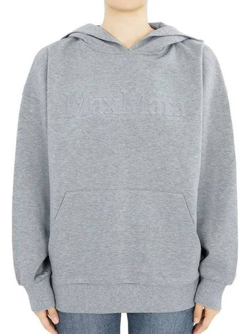 Women's Saoore Logo Hoodie Grey - MAX MARA - BALAAN 1