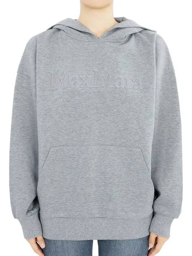 Women's Saoore Logo Hoodie Grey - MAX MARA - BALAAN 3