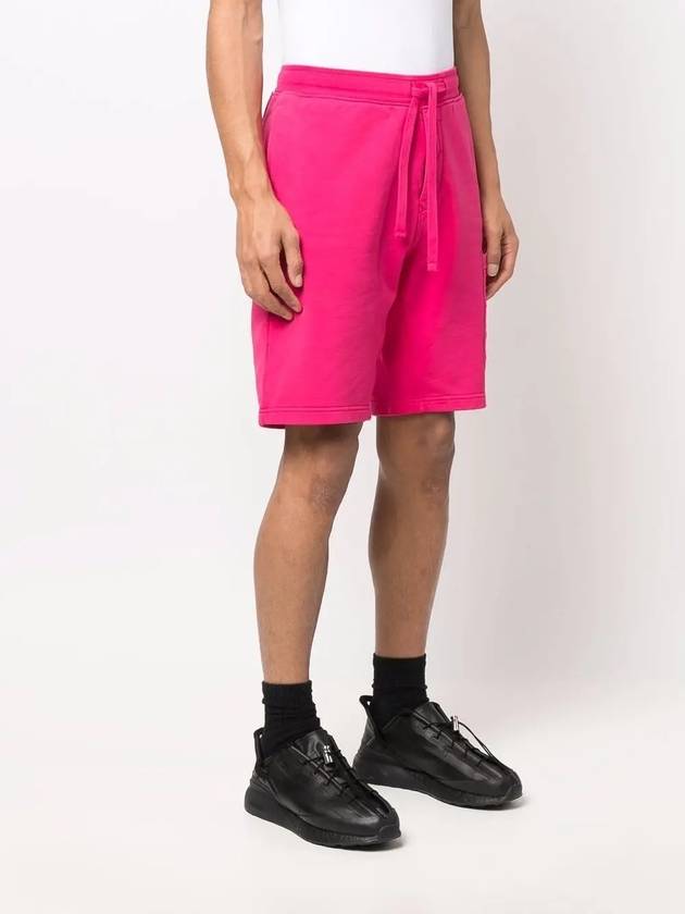 Waffen Patch  Fleece Bermuda Shorts Pink - STONE ISLAND - BALAAN 4