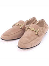 Women's T Logo Suede Loafers Beige - TOD'S - BALAAN.