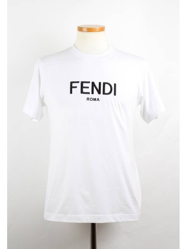 Rome Logo Short Sleeve T Shirt S - FENDI - BALAAN 1