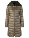 Elisa Full Zip Up Fox Fur Long Padding Beige - HERNO - BALAAN 2