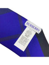 Check Silk Scarf Black Navy - BURBERRY - BALAAN 5