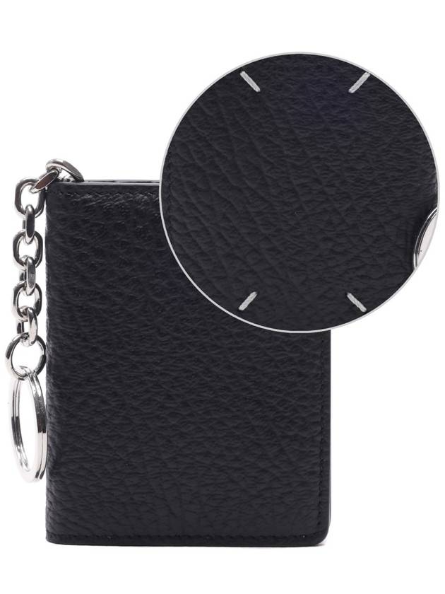 4 Stitch Keyring Card Wallet Black - MAISON MARGIELA - BALAAN 3