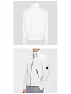 Lens Wappen Soft Shell Zip-Up Jacket White - CP COMPANY - BALAAN.