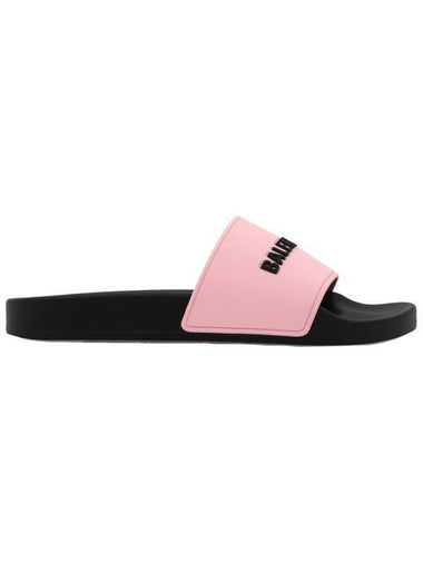 Logo Pool Slippers Pink - BALENCIAGA - BALAAN 1