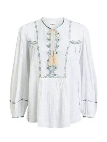 24 SILEKIA HT0371FA B1J15E 20WH Cotton Shirt - ISABEL MARANT - BALAAN 1