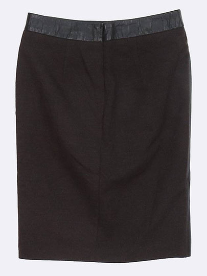 14060159 Brown Women s Round Leather Skirt Size 4 - MAX MARA - BALAAN 2