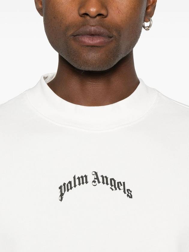 curved-logo sweatshirt - PALM ANGELS - BALAAN 5