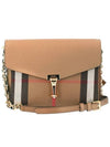 Women's Checked Leather Cross Bag Brown - BURBERRY - BALAAN 3