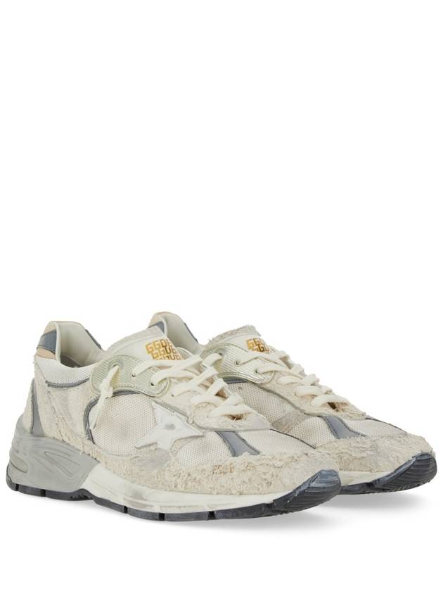 Mesh and Suede Leather Dad-Star Sneakers White Beige - GOLDEN GOOSE - BALAAN 3