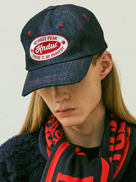 K-end logo wappen denim trucker cap indigo - KND - BALAAN 2