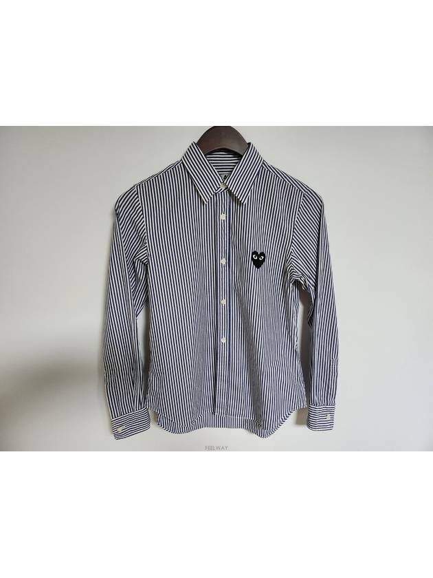 S Striped Heart Women Shirt AZ B007 - COMME DES GARCONS - BALAAN 1