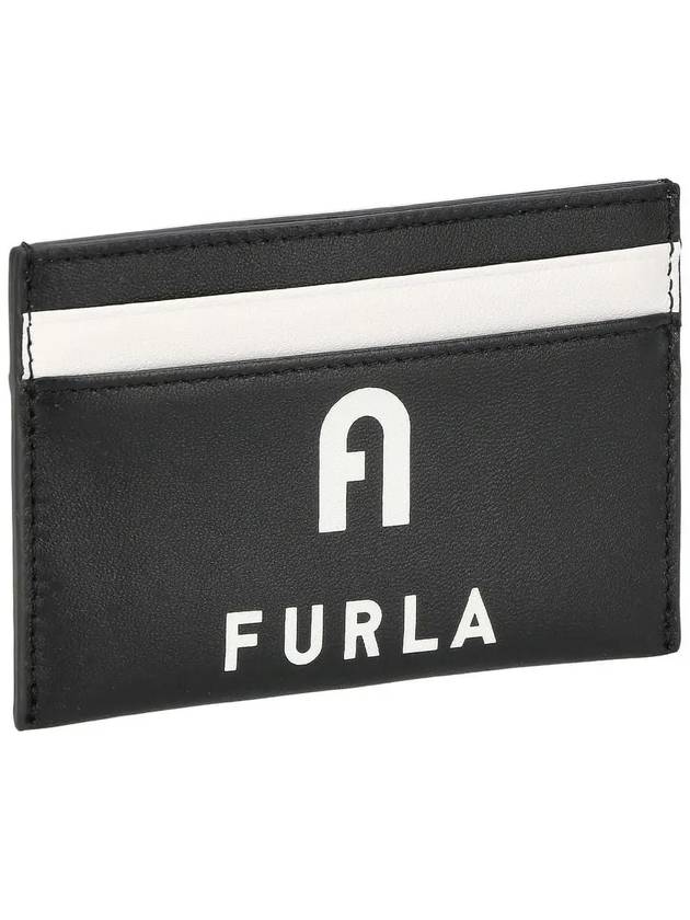 Iris Logo Card Holder Black White Common Wallet WP00173 BX0328 P1900 - FURLA - BALAAN 3