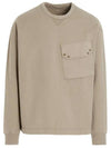 Maxi Pocket Detail Sweatshirt Beige - TEN C - BALAAN.