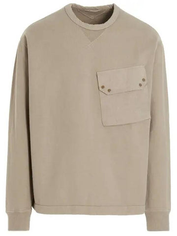 Maxi Pocket Detail Sweatshirt Beige - TEN C - BALAAN 1