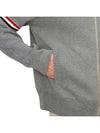 RWB arm banding Milanese stitch collar zip-up jacket gray - THOM BROWNE - BALAAN.