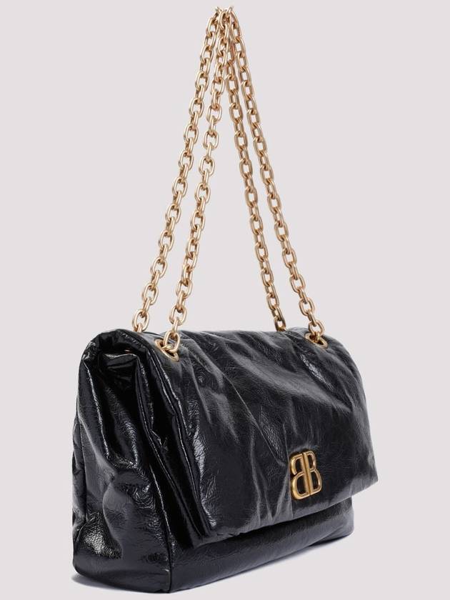 Monaco Chain Strap Shoulder Bag Black - BALENCIAGA - BALAAN 4