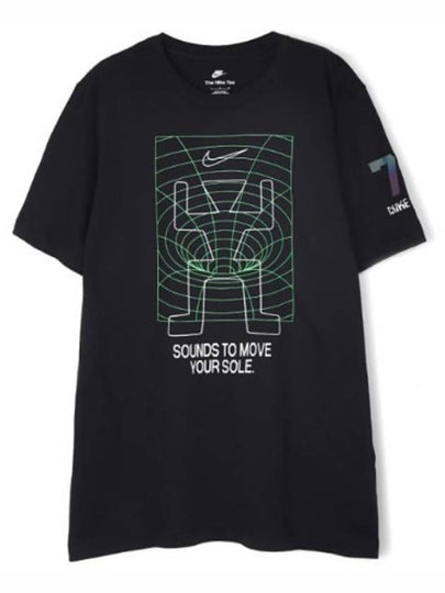 Iridescent Graphic Short Sleeves T Shirt Black - NIKE - BALAAN 2